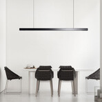 Industrial Beam Pendant Light // Black (1.2m // Round)