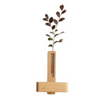 Solid Wood Magnetic Sconce Vase Touch Switch Light (Natural)