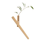 Solid Wood Wall Mount Sconce Vase Touch Switch Light (Medium Natural)