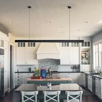 Industrial Beam Pendant Light // Black (1.2m // Round)
