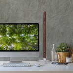 Vertical Wood Eye-Protection Desk Lamp // Walnut (Small)