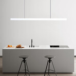 Industrial Beam Pendant Light // White (1.2m // Round)