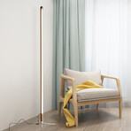 Vertical Solid Wood Floor Lamp // Natural (Single Lighting Color Setting)