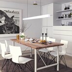 Industrial Beam Pendant Light // White (1.2m // Round)