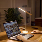 Perch Solid Wood Eye Protecting Table Lamp (Small Natural)