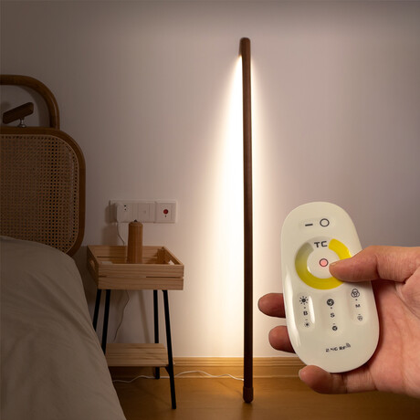 Nordic Freestanding Wood Floor Lamp // Walnut (Single Lighting Color Setting)