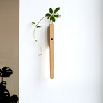 Solid Wood Wall Mount Sconce Vase Touch Switch Light (Medium Natural)