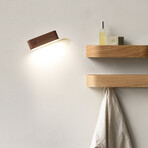 Mini Solid Wood Magnetic Rechargable Wall Light (Natural)