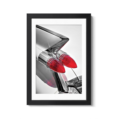 American Classic Car Sedan Deville 1959 Tail Fin Abstract by Beate Gube (24"H x 16"W x 1"D)