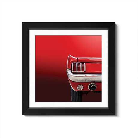 The Red Mustang by Roland Weber (16"H x 16"W x 1"D)