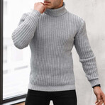 Roving Knit Fisherman Sweater // Light Gray (S)