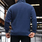 Knit Quarter-Zip Sweater // Indigo (L)