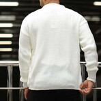 Rib Knit Cardigan // White (XL)