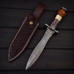Damascus Hunting Dagger // 0177