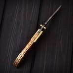 Handmade Damascus Liner Lock Knife // 0164