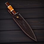 Damascus Burnt Dagger // 0173