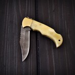 Damascus Pocket Folding Knife // 0168