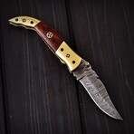 Handmade Damascus Liner Lock Knife // 0164