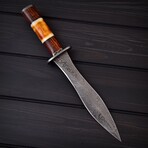 Damascus Burnt Dagger // 0173