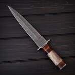 Damascus Twist Dagger // 0172