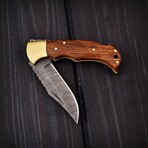 Damascus Pocket Folding Knife // 0167