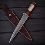 Damascus Twist Dagger // 0172