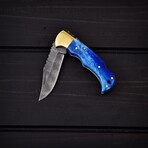 Damascus Pocket Folding Knife // 0169