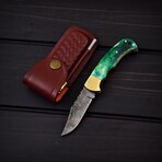 Damascus Pocket Folding Knife // 0170