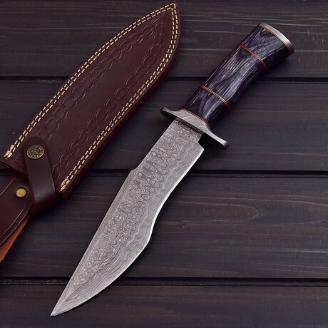 Damascus Bowie Knife // 0182