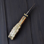 Handmade Damascus Liner Lock Knife // 0178