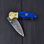 Handmade Damascus Liner Lock Knife // 0179