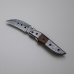 The Foldstrike // Drop Point // Rose Wood & Damascus Steel