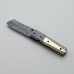 The Stealth Fold // Tanto // Green Epoxy Resin & Brass