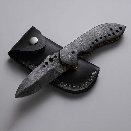 The Night Crest // Drop Point // Damascus Steel