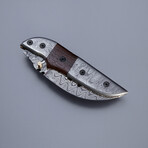 The Foldstrike // Drop Point // Rose Wood & Damascus Steel