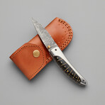 The Nexus N22 // Drop Point // Black Bull Horn Spacers & Brass