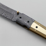 The Stealth Fold // Tanto // Green Epoxy Resin & Brass