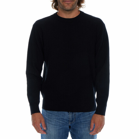 Allen Textured Sweater // Black (S)