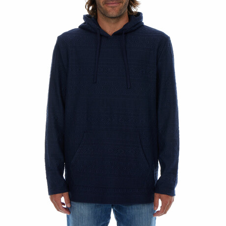 Tobias Textured Hoodie // Navy (S)