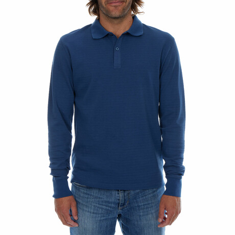 Zander Long Sleeve Polo // Washed Navy (S)