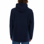 Tobias Textured Hoodie // Navy (XL)