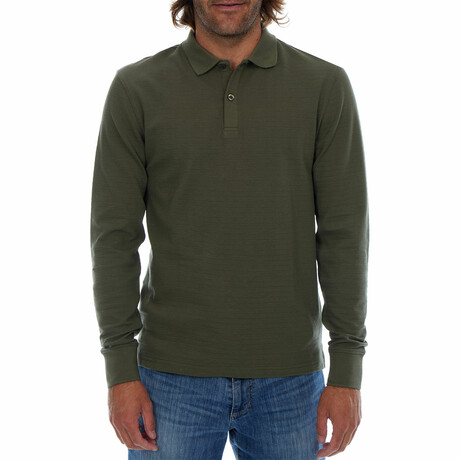 Zander Long Sleeve Polo // Olive (S)
