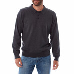Alec Long Sleeve Polo // Charcoal (L)