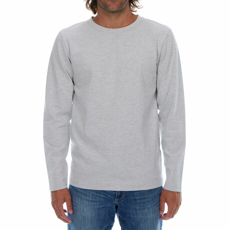 Daniel Long Sleeve Crew Neck Tee // Oatmeal Heather (S)