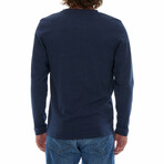 Daniel Long Sleeve Crew Neck Tee // Navy Heather (2XL)