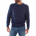 Drew Cotton Sweater // Navy (S)