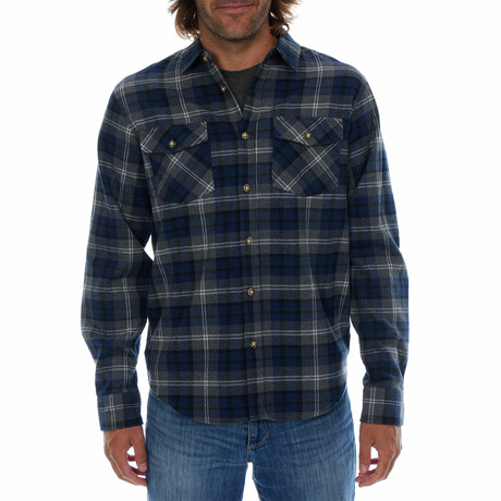 Sonny Flannel Shirt // Navy (S)