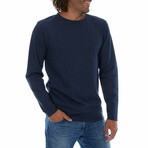 Daniel Long Sleeve Crew Neck Tee // Navy Heather (2XL)