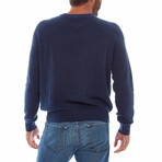 Drew Cotton Sweater // Navy (S)