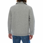 Kane Textured Zip Up Jacket // Lt Gray (M)